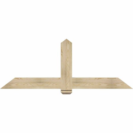 Ekena Millwork Eugene Rough Sawn Timber Gable Bracket, Douglas Fir, 72"W x 27"H x 4"D x 6"F, 9/12 Pitch GBW072X27X0406EUG00RDF